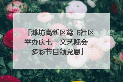 潍坊高新区鸢飞社区举办庆七一文艺晚会 多彩节目颂党恩